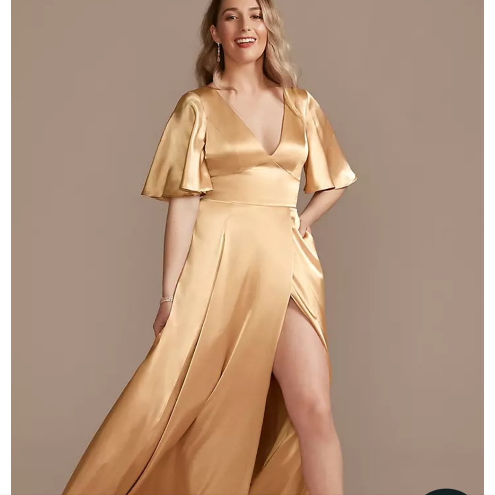 Golden bridesmaid dress